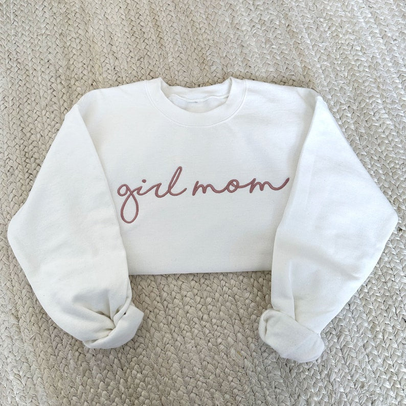 Girl Mom Personalized Crewneck Sweatshirt | Personalized Crew Neck Pullover | Embroidered Sweatshirt | Mother's Day Gift il_794xN.4776951765_c6dn.jpg