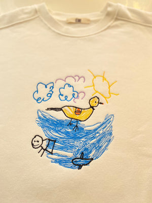 Personalized kids drawing artwork shirt - Embroidered custom photo shirt - Handmade shirt il_794xN.4782157996_crkq.jpg