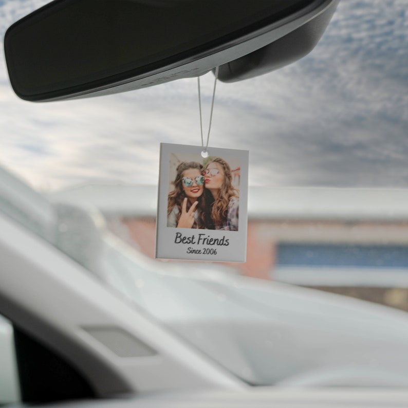 Personalised Photo Car Ornament Hanging Car Polaroid Any Image Driving Test Pass Gift Idea First Car Charm Gift il_794xN.4795811620_jpfg.jpg