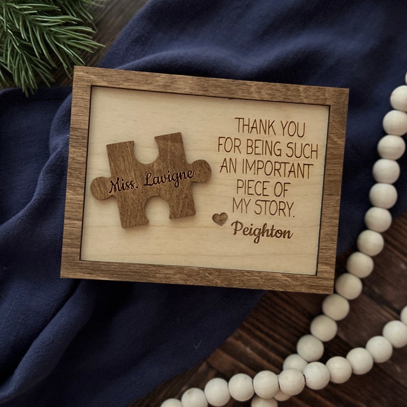 Thank You For Being An Important Piece Of My Story, Thank You Teacher Plaque, Personalized Teacher Sign, Teacher Apperication Gift, il_794xN.4864766843_asqq.jpg