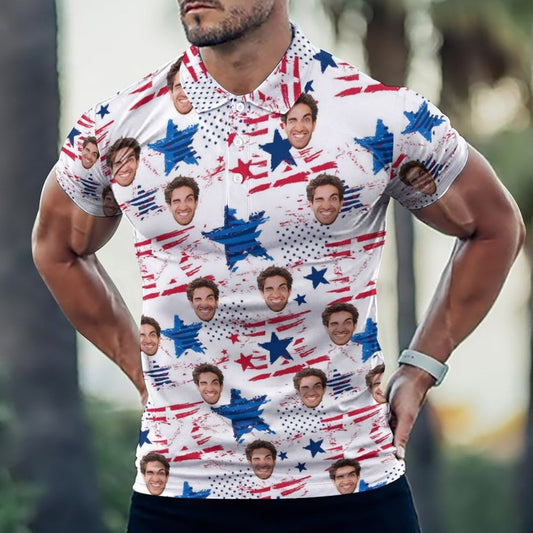 Custom Polo Shirt for Men, Personalized Short Sleeve Golf Shirt with Picture Logo Face Photo US Flag Printed Polo Shirt Independence Day il_794xN.4878478764_59xf.jpg