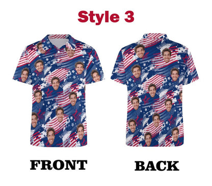 Custom Polo Shirt for Men, Personalized Short Sleeve Golf Shirt with Picture Logo Face Photo US Flag Printed Polo Shirt Independence Day il_794xN.4878507912_6vr9.jpg