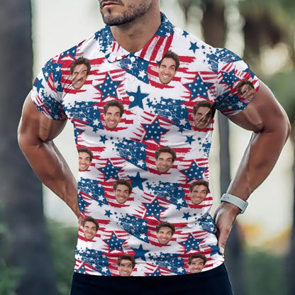 Custom Polo Shirt for Men, Personalized Short Sleeve Golf Shirt with Picture Logo Face Photo US Flag Printed Polo Shirt Independence Day il_794xN.4926748919_1mhx.jpg