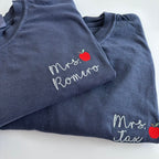 Custom Embroidered Teacher Name Embroidered Short Sleeve Shirt - School Colors - Teacher Gift - Teacher Appreciation - Apple il_794xN.4932492179_ojob.jpg?v=1743397337
