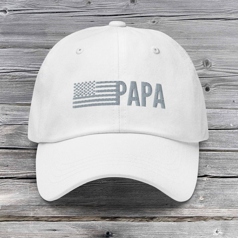 PAPA Hat For Papa Embroidered USA Papa Baseball Cap Papa Flag Hat For Patriotic Grandparents Hat Dad Gift For Papa Dad Hat il_794xN.4953455308_fapb.jpg?v=1742187676