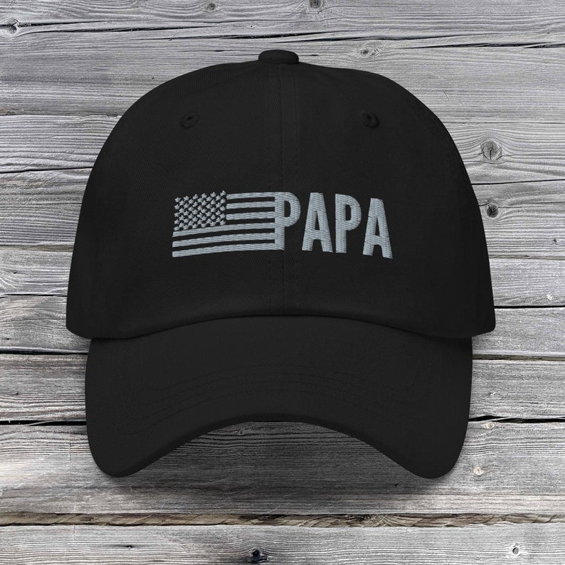 PAPA Hat For Papa Embroidered USA Papa Baseball Cap Papa Flag Hat For Patriotic Grandparents Hat Dad Gift For Papa Dad Hat il_794xN.4953458052_kz24.jpg?v=1742187676