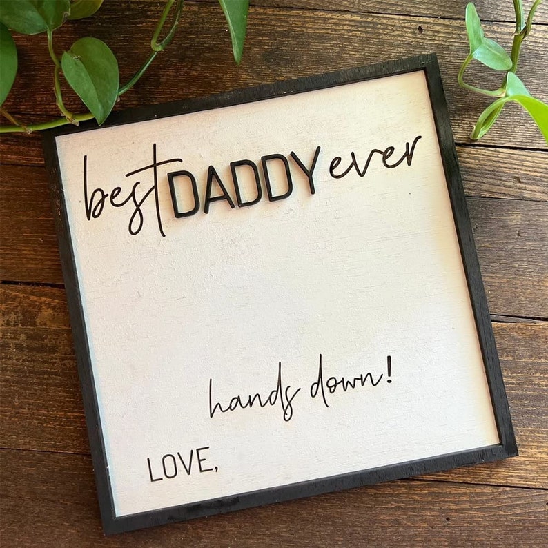 Custom Father's Day Gift, Handprint Kid, Best Dad Ever, Hands Down Sign, DIY Handprint Sign, Perfect Present for Dad, Papa, Daddy, Grandpa il_794xN.4977623285_ly8c.jpg