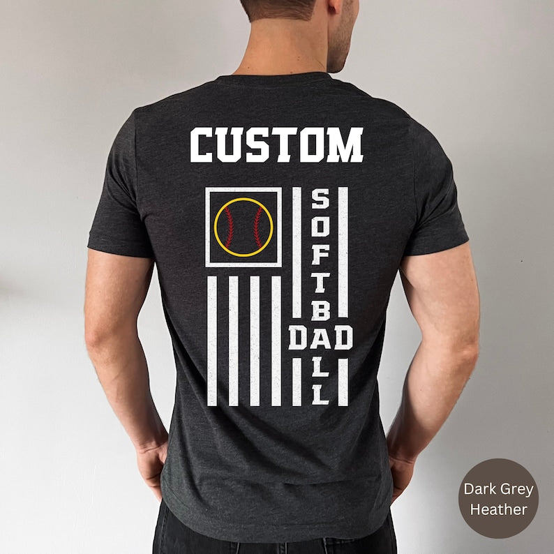 Custom Softball Shirt For Dad, Personalized T-Shirt For Coach Gift For Husband Game Day Tee For Men, Fathers Day Tshirt for Sports Dad Idea il_794xN.5007281707_9oyc.jpg