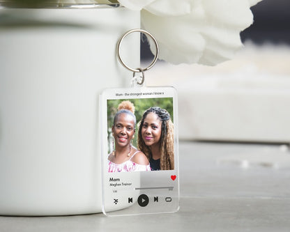 Personalised Music Photo Keyring, Keychain Gift with Photo and Message for Birthday, Anniversary, Valentines, Christmas Gift, Music Gift il_794xN.5011918033_lae7.jpg