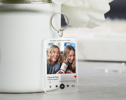 Personalised Music Photo Keyring, Keychain Gift with Photo and Message for Birthday, Anniversary, Valentines, Christmas Gift, Music Gift il_794xN.5011918111_gz83.jpg