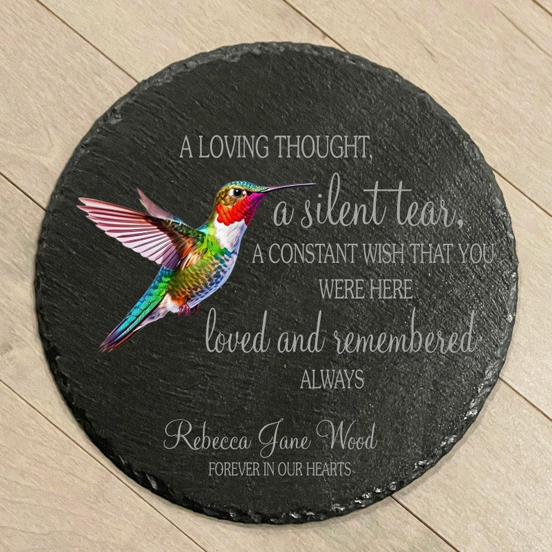 A Silent Tear Memorial Garden Stone, Sympathy Gift, Slate Grave Marker, Keepsake, Remembrance, Bereavement Gift, Loss of a Loved One il_794xN.5040257377_m4vu.jpg