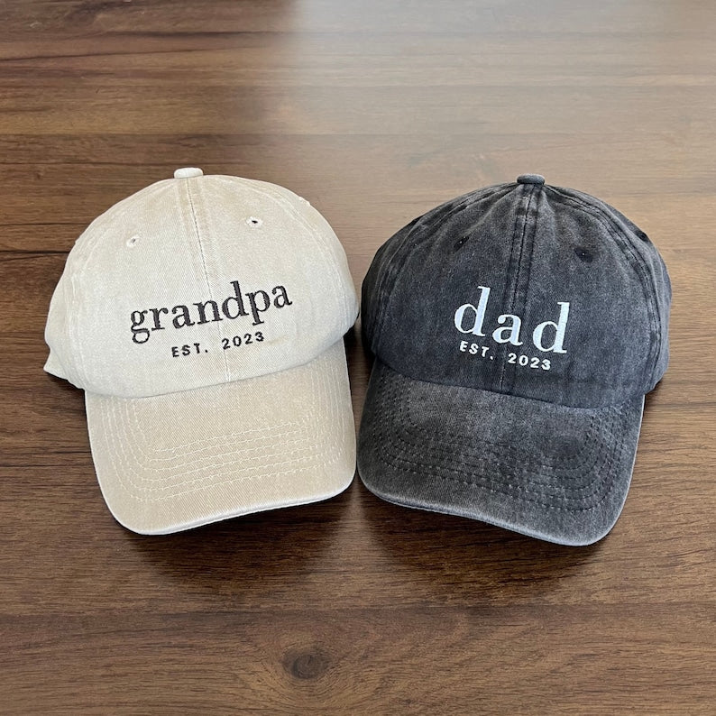 Grandpa, Dad With Date Embroidered Cap il_794xN.5053083161_n2kw.jpg