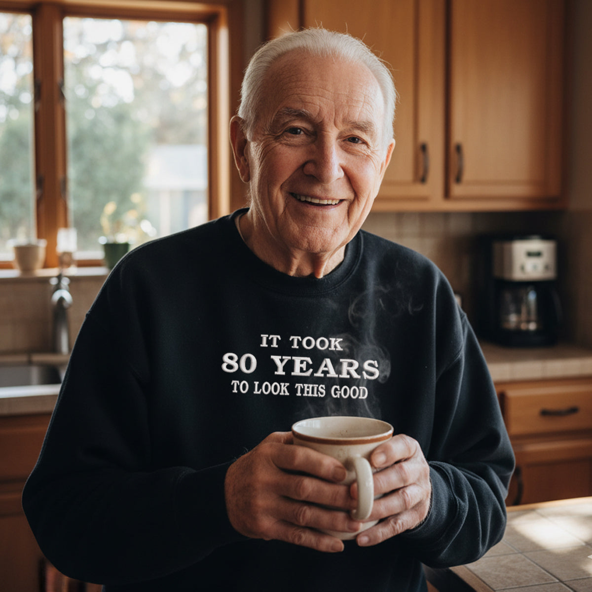 Custom Birthday Embroidered Sweatshirt It Took 80 Years To Look This Good Funny Personalized Age Gift - Custom Years Birthday Outfit - 80th Birthday Gift