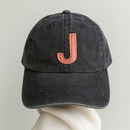Custom Single Initial Youth Baseball Cap | Custom Embroidered Hat for Kids | Summer Hat | Gift for Kids | Kids' Accessories