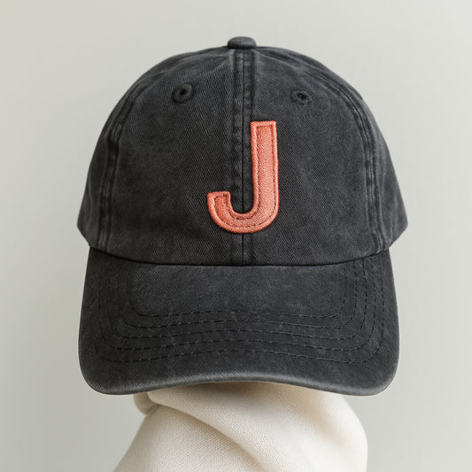Custom Single Initial Youth Baseball Cap | Custom Embroidered Hat for Kids | Summer Hat | Gift for Kids | Kids' Accessories