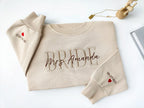 Personalized Embroidered Bride Sweatshirt, Custom Last Name Sweatshirt, Engagement Sweatshirt, Engagement Sweatshirt, Couple Gift for Friend