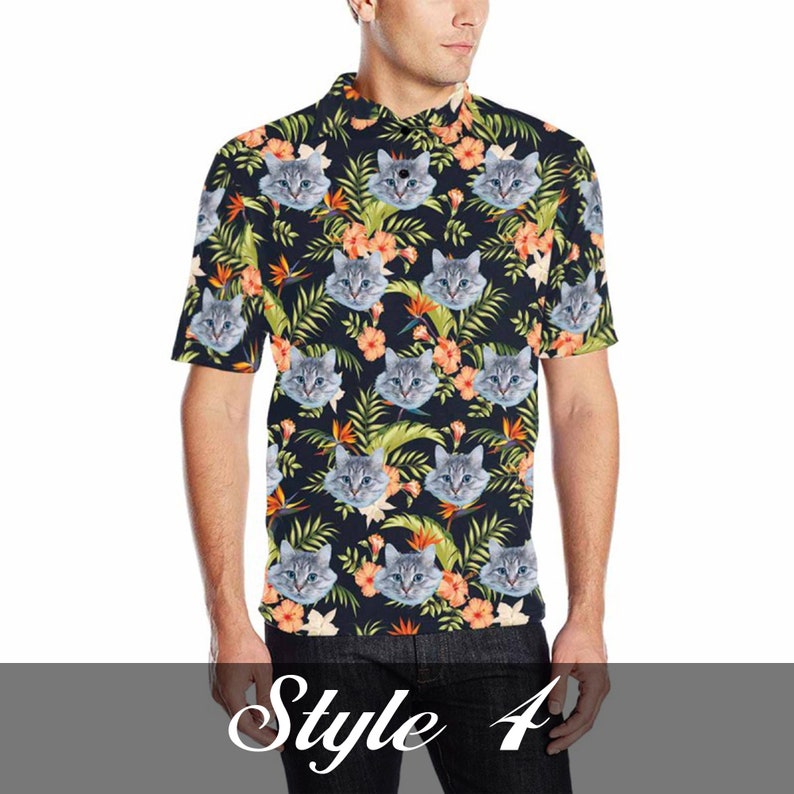 Personalized Hawaiian Polo Shirt with Face, Custom Photo/Logo Polo Shirt for Men, Custom Face Shirt, Custom Short Sleeve, Gift for Dad il_794xN.5085442846_an8c.jpg