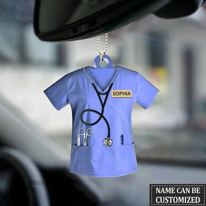 Scrubs Nurse Ornament - Personalized Nurse Scrubs Ornament, Nurse Uniform Car Ornament, Nurse Gift For Nurse Flat Ornament il_794xN.5096781200_2mi6_e8abe9df-b1f6-4f7d-ad8f-296cc866372a.jpg