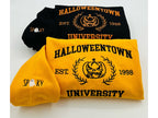 Embroidered Halloween embroidery sweatshirt/Halloweentown sweatshirt, sleeve spooky, ghost, Y2K Style Embroidered Crewneck| Pumpkin Shirt