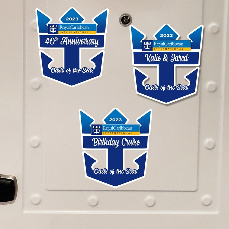 Royal Cruise Door Magnets Caribbean | Personalized Caribbean Royal Cruise Door Cruise Magnets | Cruise Door Anchor Magnet Sign il_794xN.5109306030_5hmr.jpg