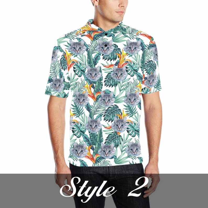 Personalized Hawaiian Polo Shirt with Face, Custom Photo/Logo Polo Shirt for Men, Custom Face Shirt, Custom Short Sleeve, Gift for Dad il_794xN.5133672895_k9gs.jpg