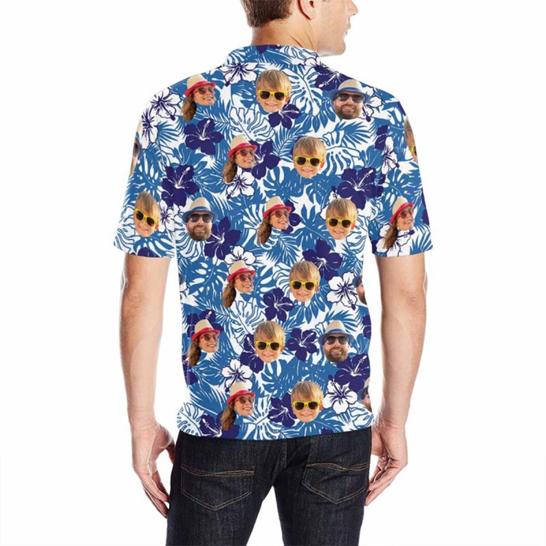 Personalized Hawaiian Polo Shirt with Face, Custom Photo/Logo Polo Shirt for Men, Custom Face Shirt, Custom Short Sleeve, Gift for Dad il_794xN.5133672907_f0se.jpg