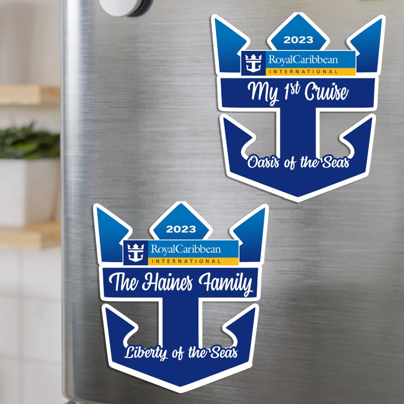 Royal Cruise Door Magnets Caribbean | Personalized Caribbean Royal Cruise Door Cruise Magnets | Cruise Door Anchor Magnet Sign il_794xN.5157531387_3rfq.jpg