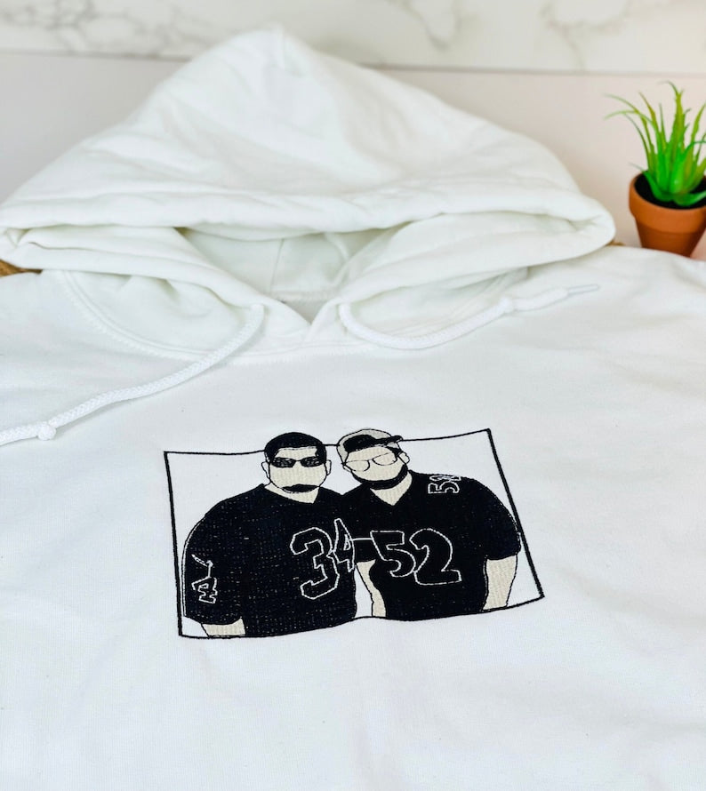 Custom Photo on Hoodie Embroidered Sleeve, Personalized Dad Portrait Hoodie from Your Photo, Funny Dad hoodies, Unique Father's Day Gifts il_794xN.5185351704_i41i.jpg