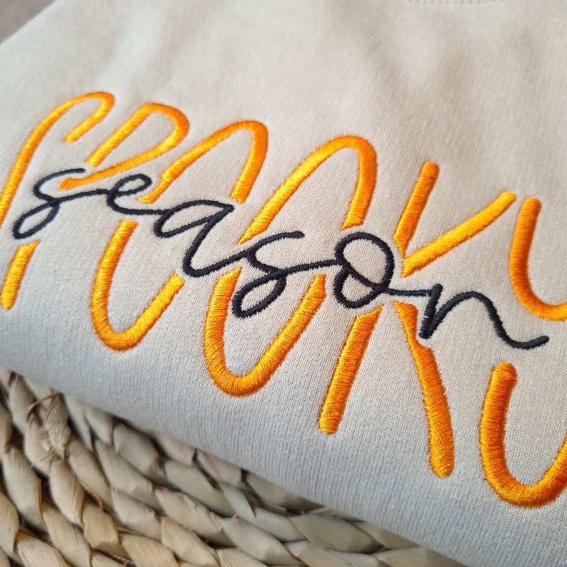 Spooky Season Embroidered Sweatshirt, Halloween Sweatshirt, Trendy Autumn Sweatshirt, Fall Crewneck, Halloween Embroidery, Gift for her il_794xN.5206745199_jz2f.jpg?v=1743403098