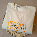 Spooky Season Embroidered Sweatshirt, Halloween Sweatshirt, Trendy Autumn Sweatshirt, Fall Crewneck, Halloween Embroidery, Gift for her il_794xN.5206745209_bqi6.jpg?v=1743403097