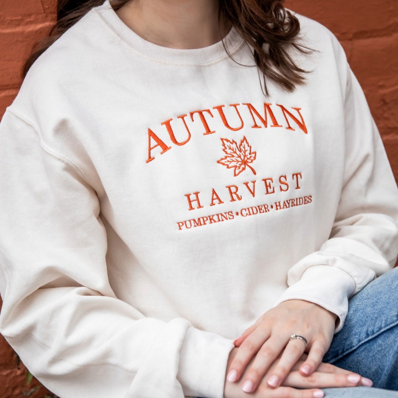 Autumn Harvest Embroidered Gemma Sweatshirt | High Quality Design, Perfect for Fall | Unisex Cozy Cotton Blend Sweatshirt | Fall Sweatshirt il_794xN.5242640341_eos7.jpg