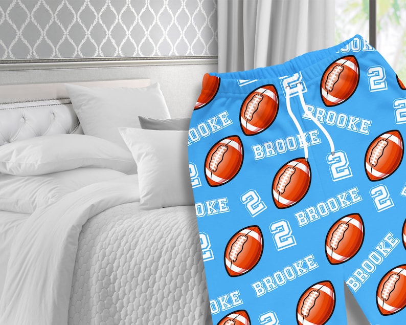 Football Pajama, Sports gift, football gift, gift for football player, football team gift, pajamas and t-shirts. il_794xN.5288562807_rknr.jpg