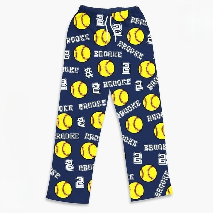 Personalized Softball pajama with your name, Sports gift, softball gift, gift for softball player, team gift, softball team gift il_794xN.5288718447_jr2m_1.jpg