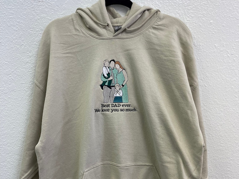 Custom Embroidered Family Portrait Shirt - Father's Day Gift - Personalized Dad Shirt - Embroidered Photo Shirt - Comfort Color Music Shirt il_794xN.5314273278_fdoz.jpg