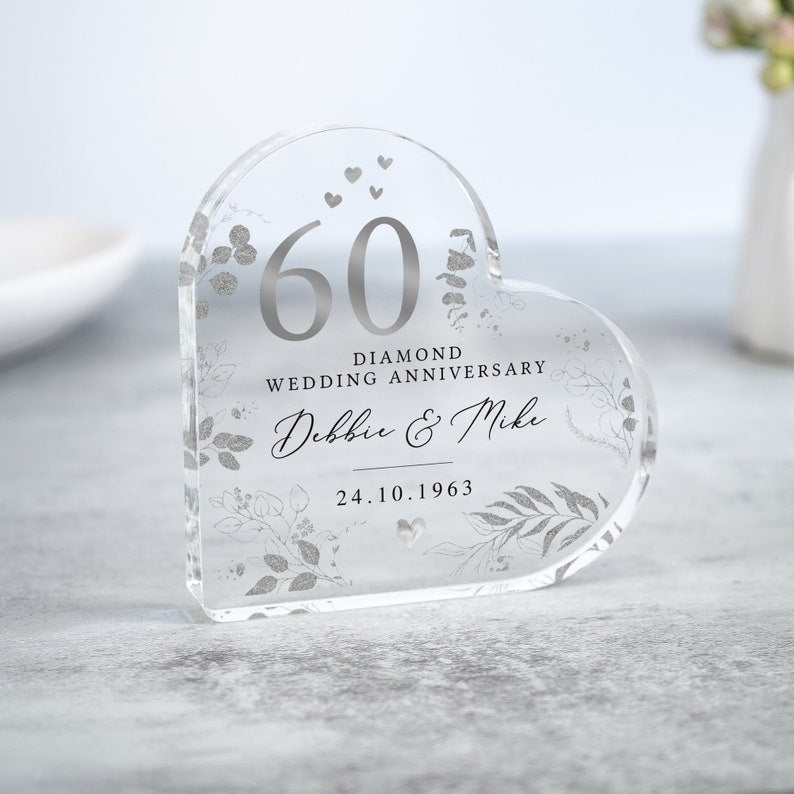 Personalised 60th Wedding Anniversary Gift, Diamond Anniversary Plaque, Anniversary Gifts, 60th Anniversary Gift for Husband Wife Parents il_794xN.5326627626_hlo9.jpg