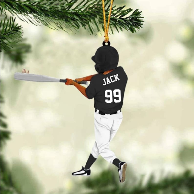 Personalized Baseball Boy Acrylic Christmas Ornament, BaseBall Player Ornament, Baseball Keepsake, Baseball Christmas Ornament il_794xN.5344181570_q752.jpg