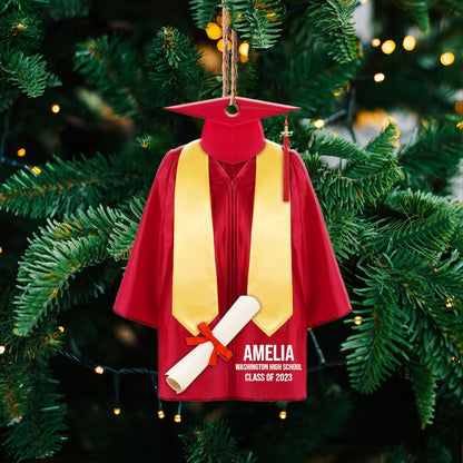 Graduation Ornaments, Personalized Graduation Gown Flat Ornament, Graduation Keepsake, Gifts for Graduate Him Her Friends il_794xN.5358442588_tper.jpg