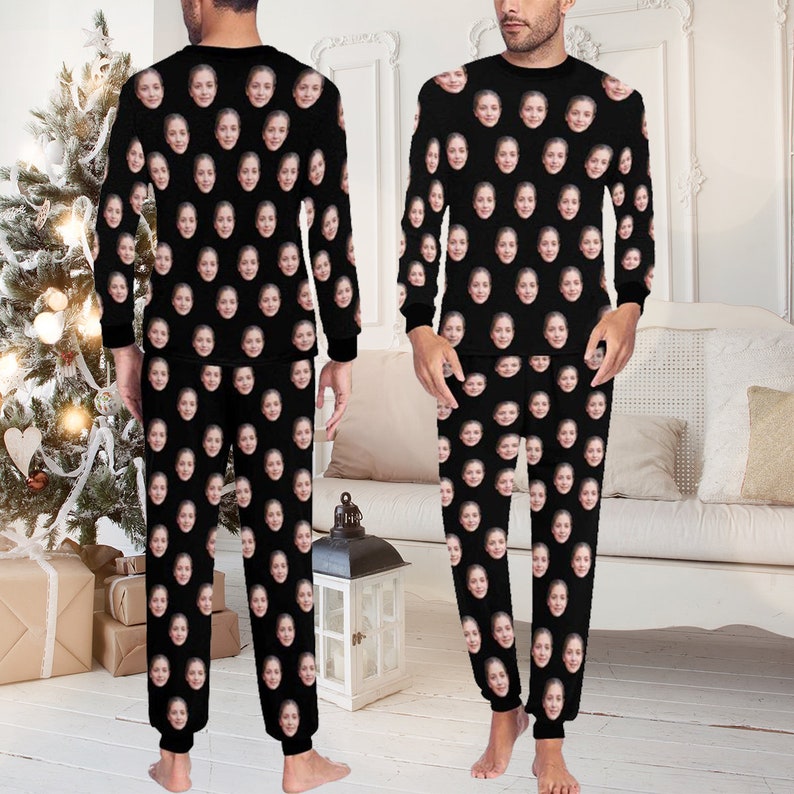 Custom Pajama Set with Picture, Personalized Family Pajamas with Photo, Custom Family Christmas pajamas with Face, Bachelorette Party Pajama il_794xN.5361022270_7aom.jpg
