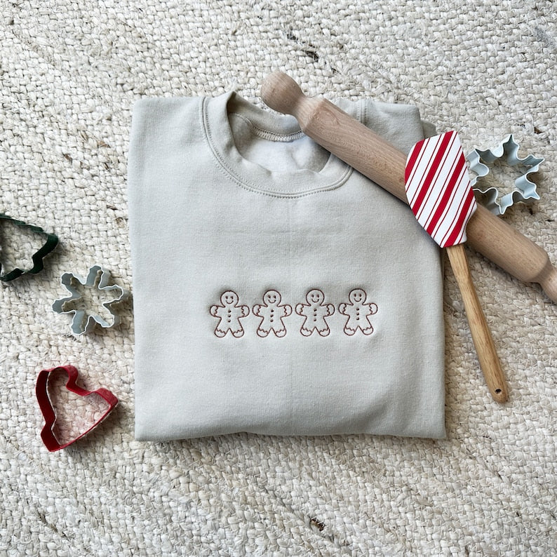 Gingerbread Men Embroidered Sweatshirt | Baking Crewneck with Embroidered Gingerbread Men | Gift for Baker | Traditional Christmas Crewneck il_794xN.5369629078_ey6o.jpg