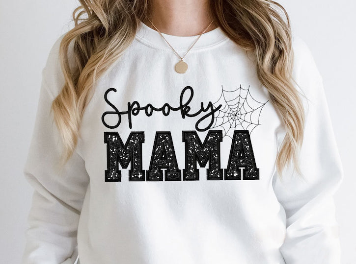 Spooky MAMA Applique Embroidery Design,Halloween Embroidery File,Spooky Season Embroidery Design,Machine Embroidery File