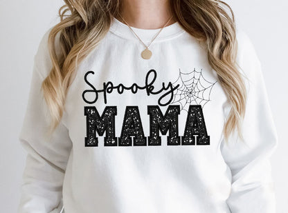 Spooky MAMA Applique Embroidery Design,Halloween Embroidery File,Spooky Season Embroidery Design,Machine Embroidery File