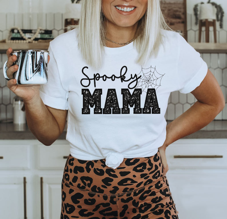 Spooky MAMA Applique Embroidery Design,Halloween Embroidery File,Spooky Season Embroidery Design,Machine Embroidery File