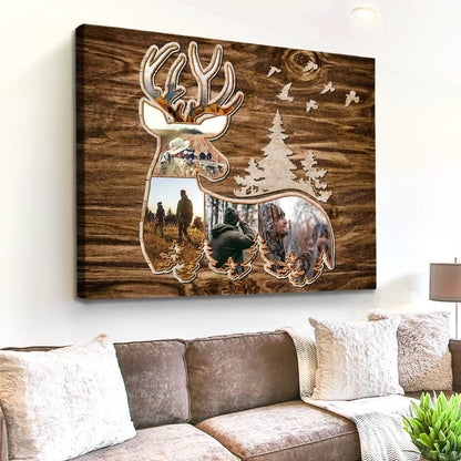 Personalized Deer Hunting Photo Collage Canvas, Father's Day Gifts For Dad, Hunting Buddy Gifts, Deer Hunter Gifts For Husband, Grandpa, Son il_794xN.5384385097_r1ly.jpg