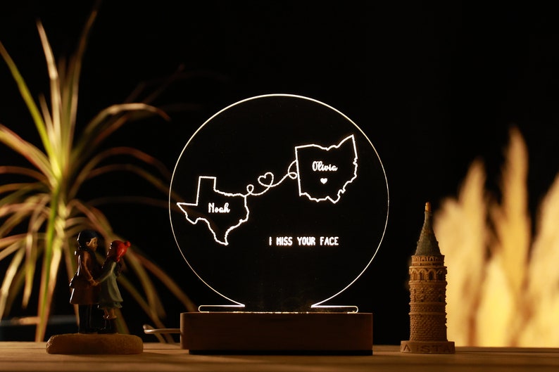 Custom Two Map Night Light for Couples - Gift for Her/Him - Long Distance Relationship Gift - Going Away Gift - Couple Gift - Christmas Gift il_794xN.5386257478_r75z.jpg