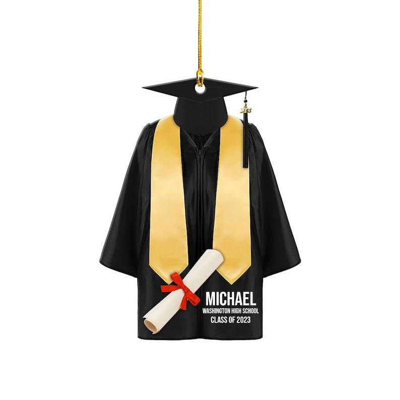 Graduation Ornaments, Personalized Graduation Gown Flat Ornament, Graduation Keepsake, Gifts for Graduate Him Her Friends il_794xN.5406607093_sjl2.jpg