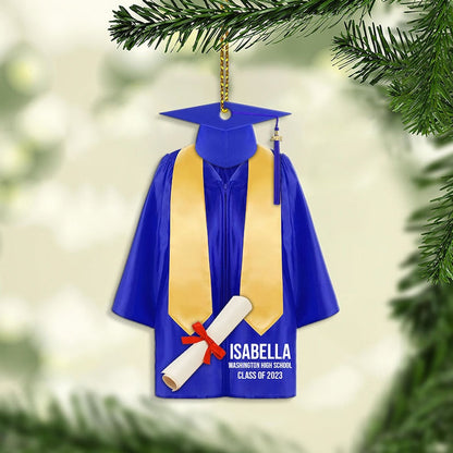 Graduation Ornaments, Personalized Graduation Gown Flat Ornament, Graduation Keepsake, Gifts for Graduate Him Her Friends il_794xN.5406607101_kjnv.jpg