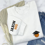 Basketball Embroidered Sweatshirt, Name On Sleeve, Senior Basketball Sweater Hoodie, Basketball Player Pullover, Gift For Basketball Mom Coach