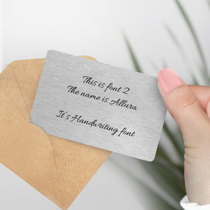 Personalised Metal Wallet Card - Add any text custom card - Keepsake Gift For Him, Boyfriend, Husband, Valentines, Anniversary - own text il_794xN.5455457718_icp9.jpg