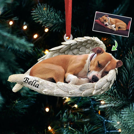 Personalized Photo Dog Loss Memorial Ornament, Sleeping Pet Within Angel Wings, Loss Pet Gifts, Dog Lovers Gift, Custom Pet Ornament Gift il_794xN.5456067381_jhbm.jpg