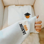 Basketball Embroidered Sweatshirt, Name On Sleeve, Senior Basketball Sweater Hoodie, Basketball Player Pullover, Gift For Basketball Mom Coach